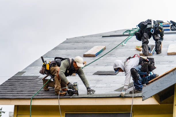 Professional Gutter Installation technician working in Haverhill, FL